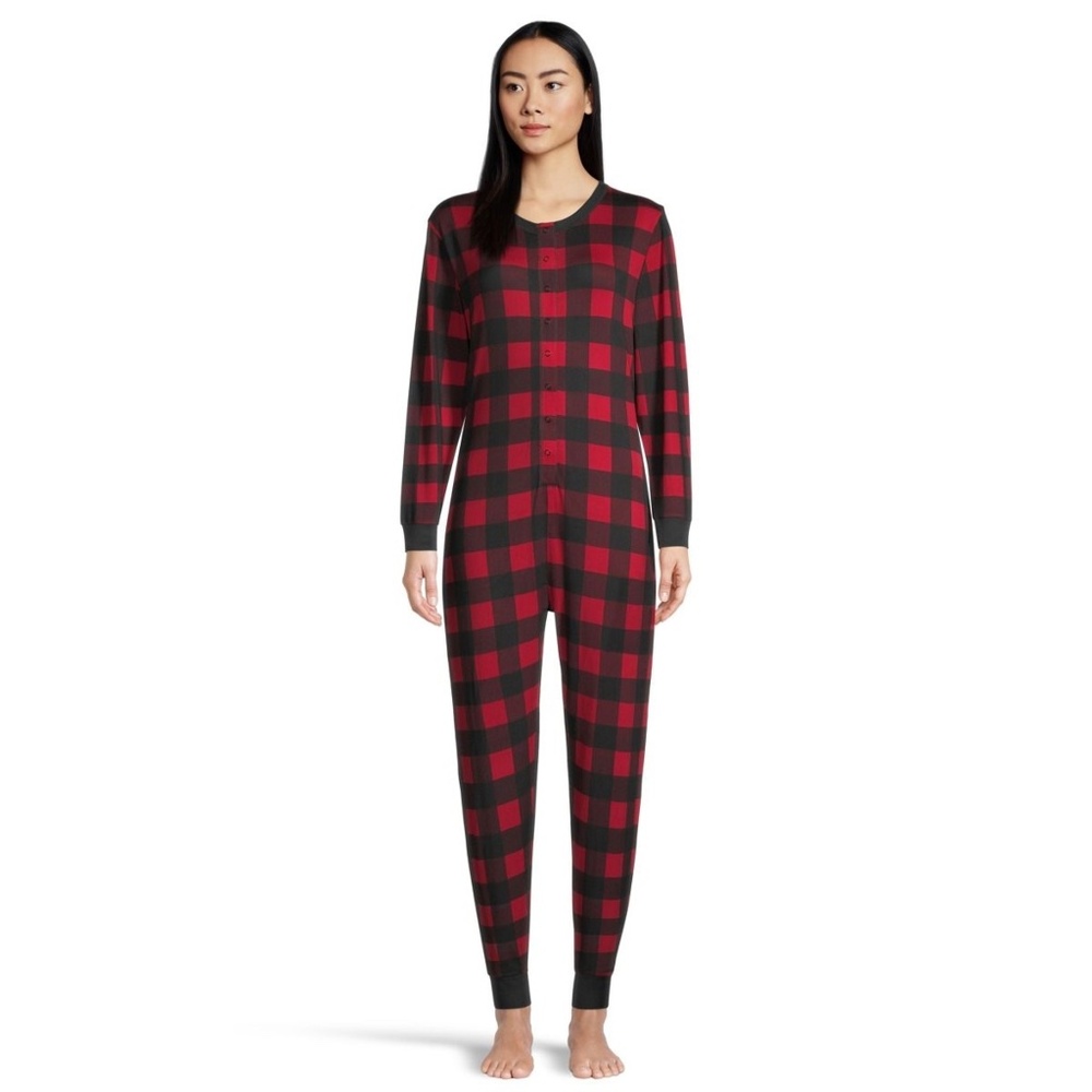 BRAND NEW women ripzone red plaid one piece onesie size M / L / XL
